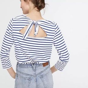NWT J.Crew Mariner Top Blue/White Size L